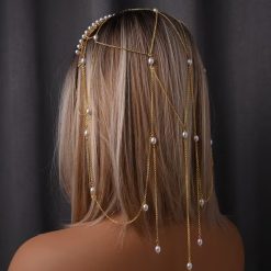 Bohemian Pearl-Style Chain Fringe Headband