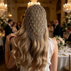Rhinestone Mesh Head Chain Hair Net