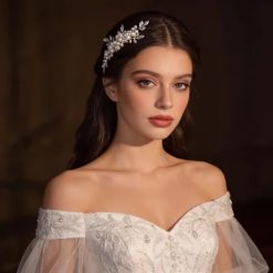 Bridal Hair Comb with Faux Pearls